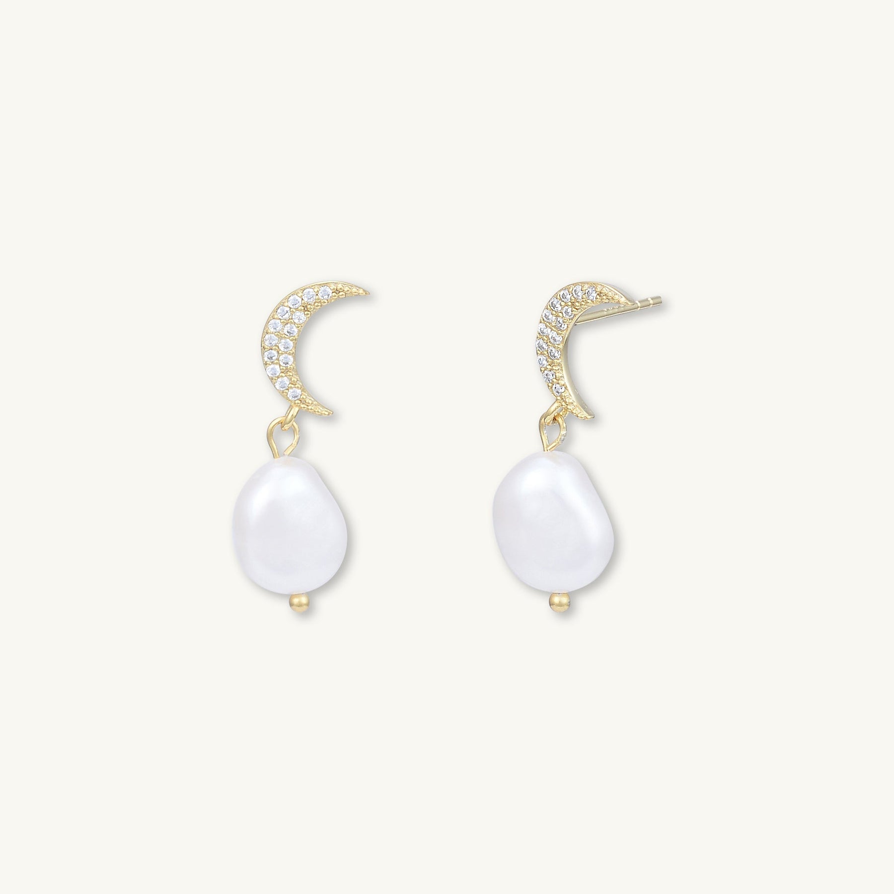 Moon & Stars Mismatch Pearl Earrings
