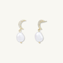Moon & Stars Mismatch Pearl Earrings