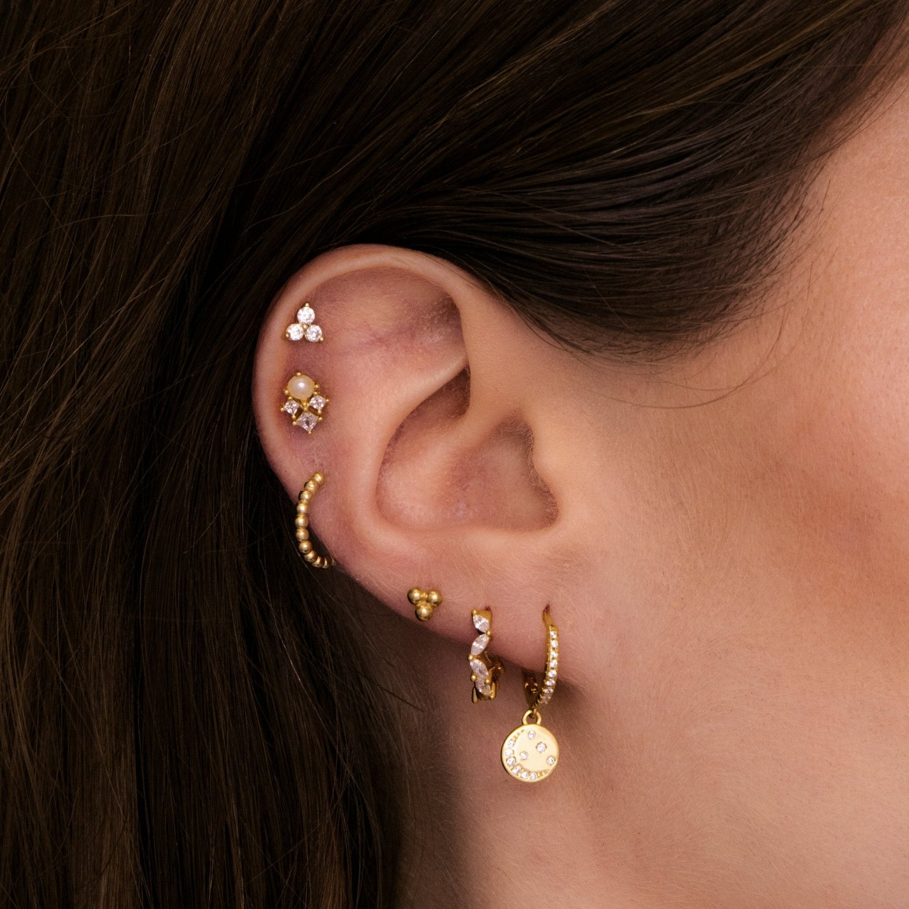 Moonlight Huggie Hoop Earrings