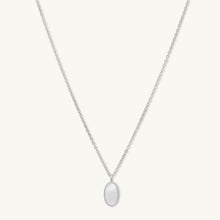 Mother Of Pearl Oval Medallion Necklace
