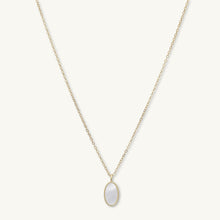 Mother Of Pearl Oval Medallion Necklace