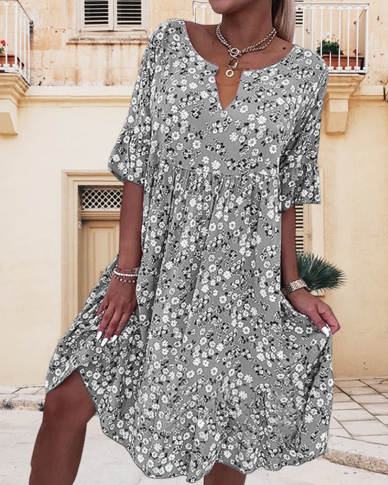 Selina Summer Dress Woman – Elegant Floral Dress with Airy Cut & Romantic Design