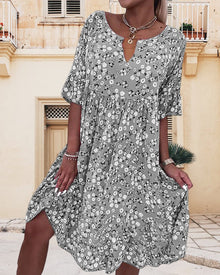 Selina Summer Dress Woman – Elegant Floral Dress with Airy Cut & Romantic Design