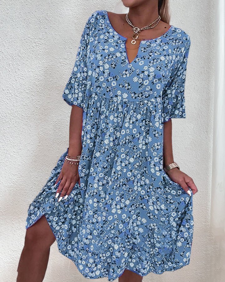 Selina Summer Dress Woman – Elegant Floral Dress with Airy Cut & Romantic Design
