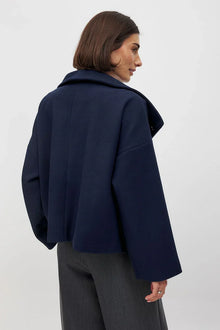 Zhane Women's Coat in Wool Blend – Warm Oversized Double-Breasted Jacket with Elegant Structured Cut