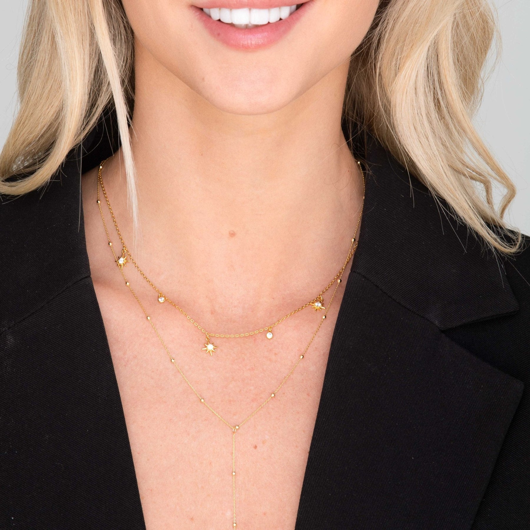 North Star Dangling Sapphire Necklace