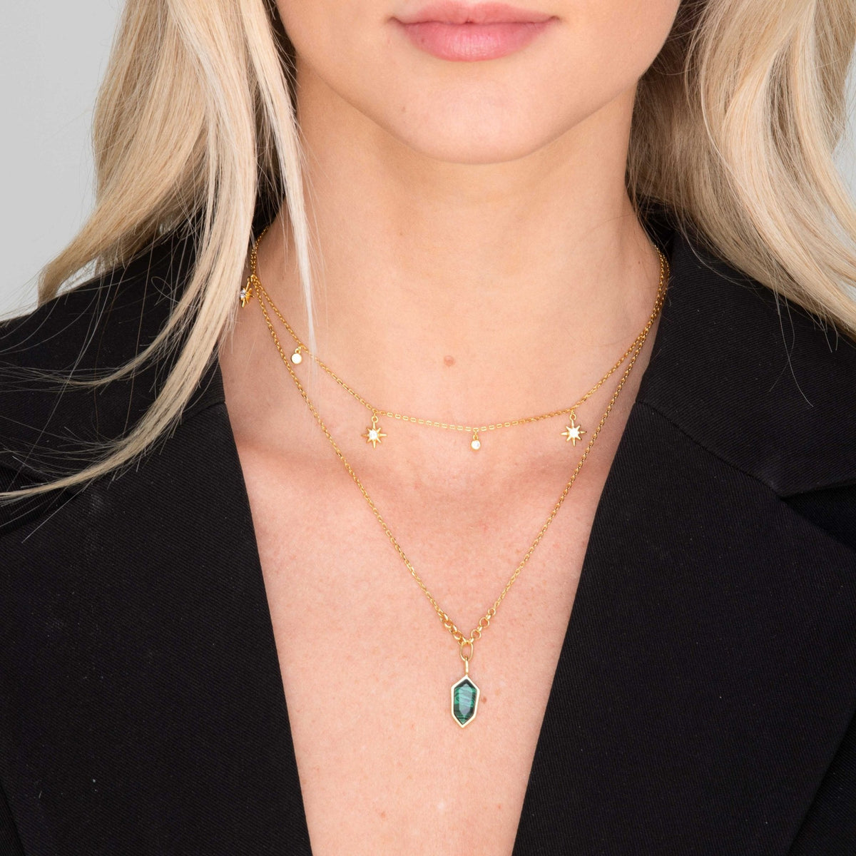 North Star Dangling Sapphire Necklace