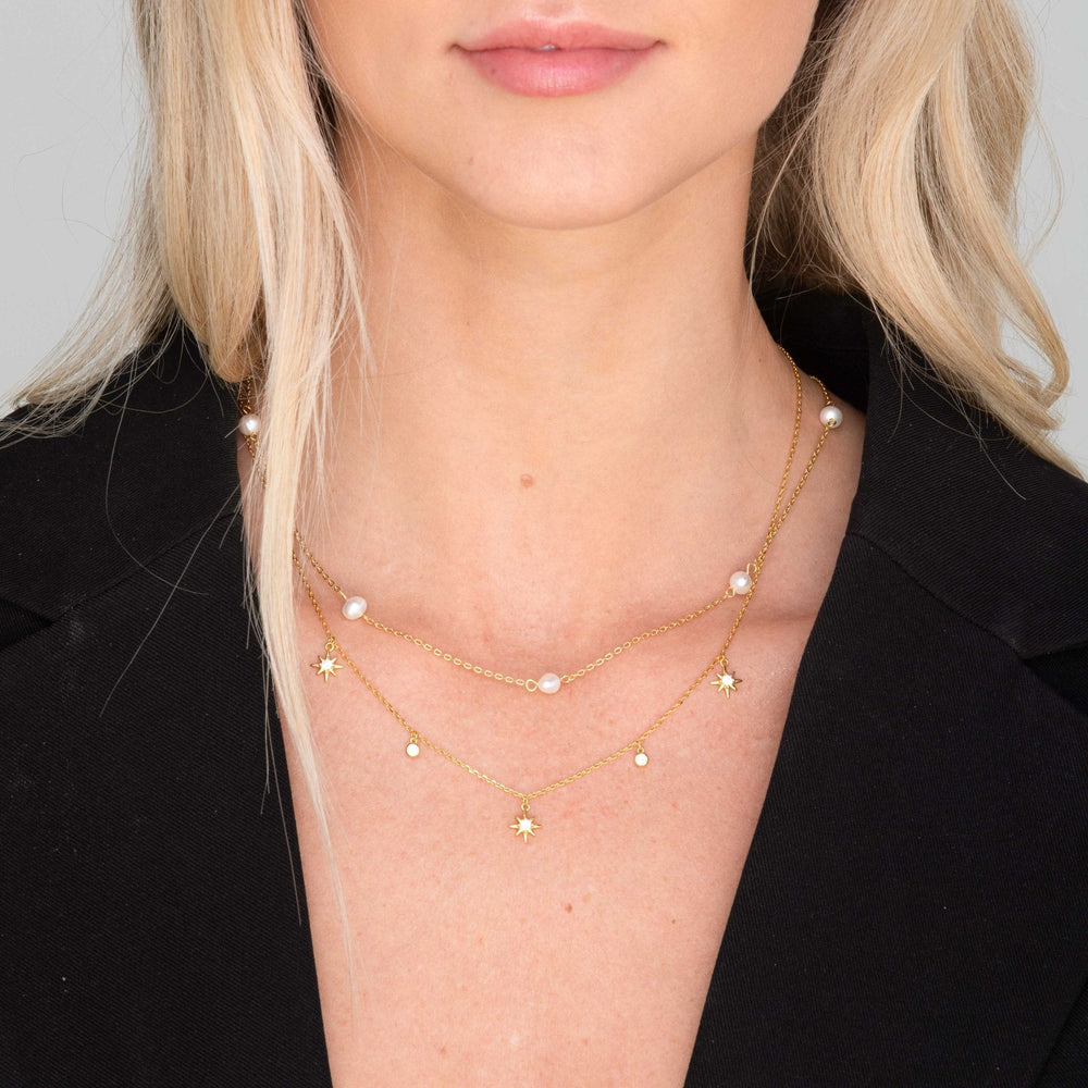 North Star Dangling Sapphire Necklace