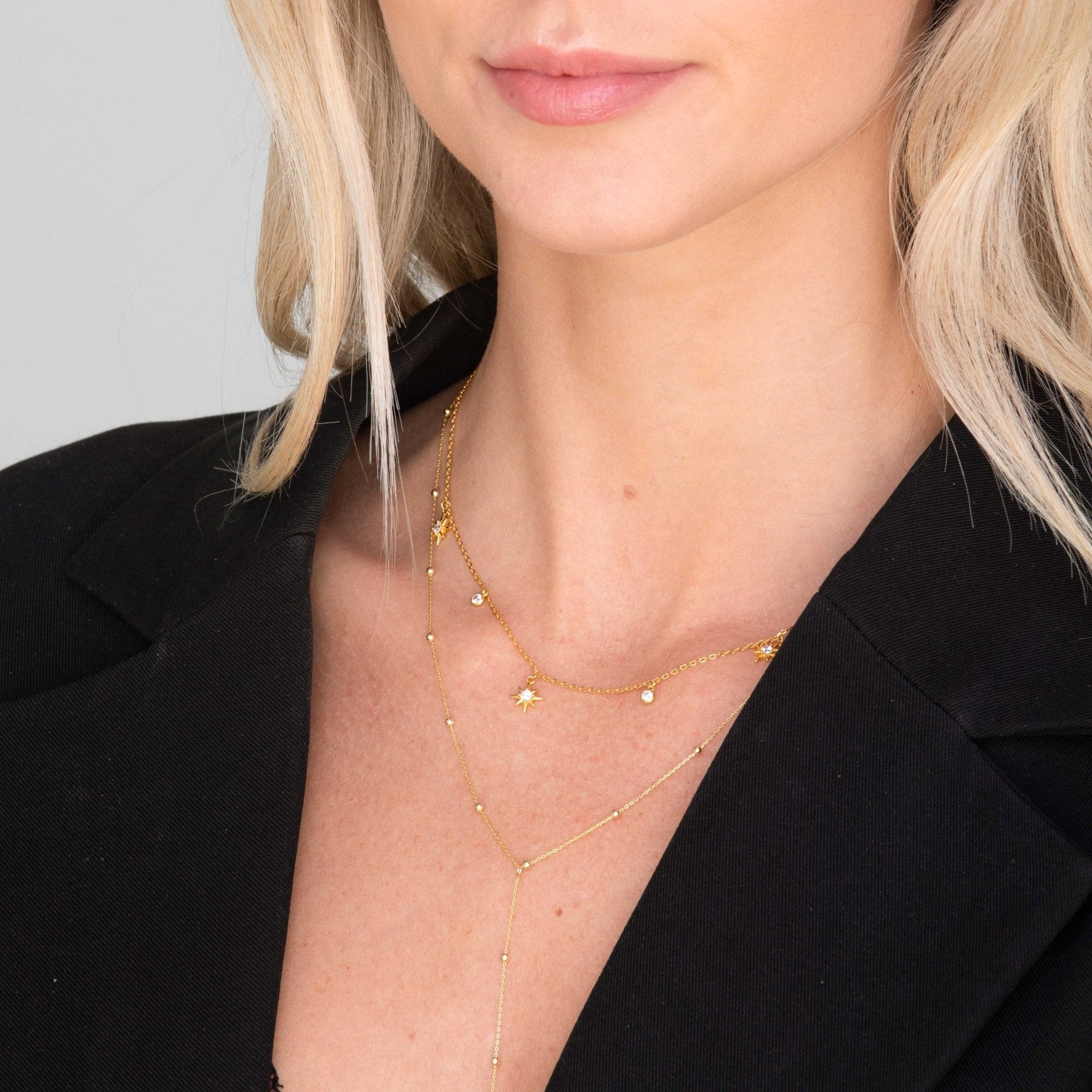 North Star Dangling Sapphire Necklace