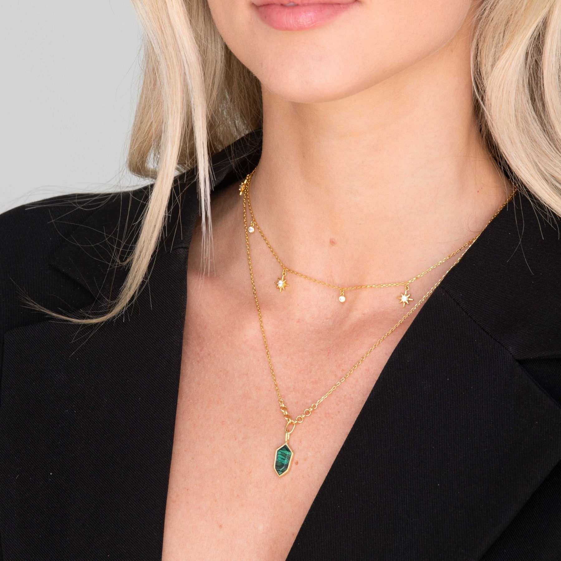 North Star Dangling Sapphire Necklace