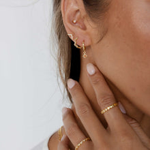 North Star Garnet Huggie Earrings
