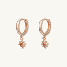 North Star Garnet Huggie Earrings