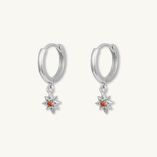 North Star Garnet Huggie Earrings