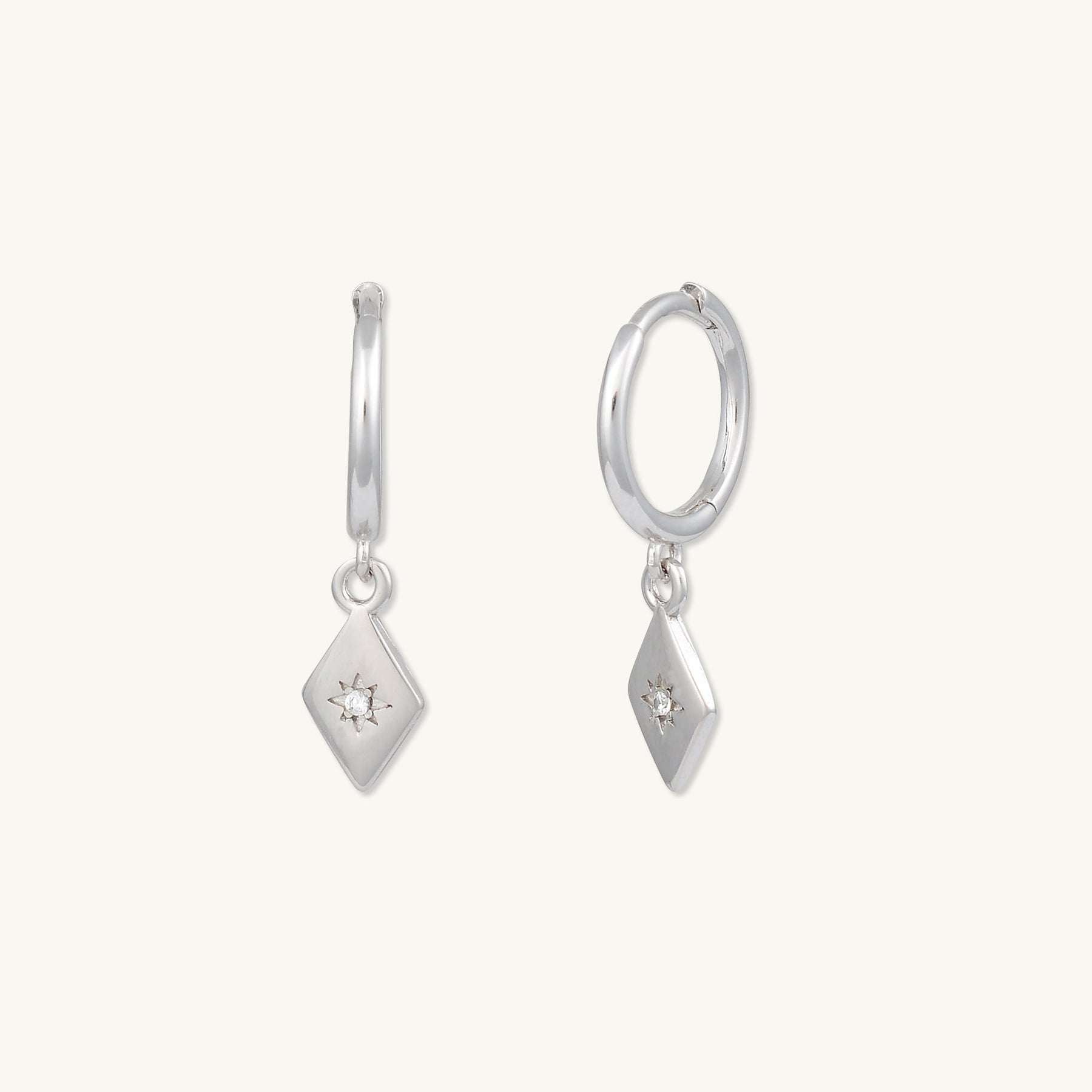North Star Huggie Hoop Earrings