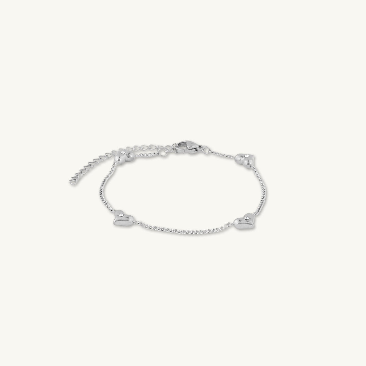 North Star Love Heart Station Bracelet