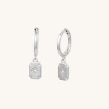 North Star Rectangle Huggie Hoop Earrings