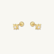 North Star Sapphire Barbell Stud Cartilage Earrings