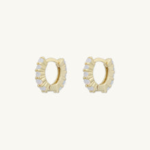 Opal Gemstone Huggie Earrings