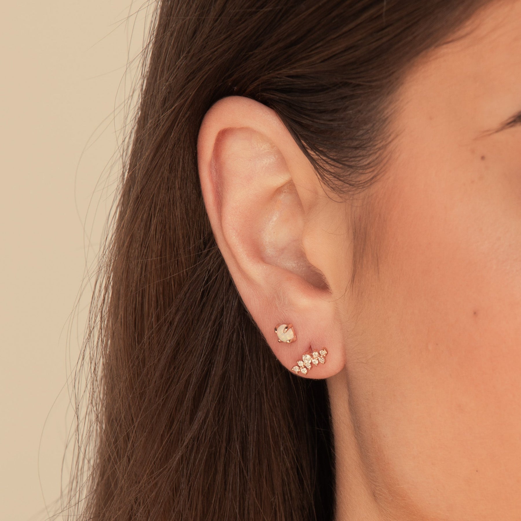 Opal Gemstone Stud Earrings