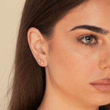 Opal Sapphire Stud Earrings