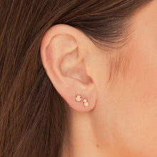 Opal Sapphire Stud Earrings
