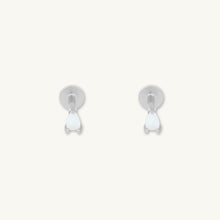 Opal Teardrop Flat Back Earring