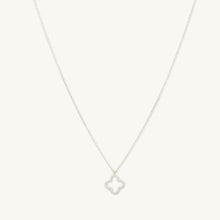 Open Clover Sapphire Chain Necklace