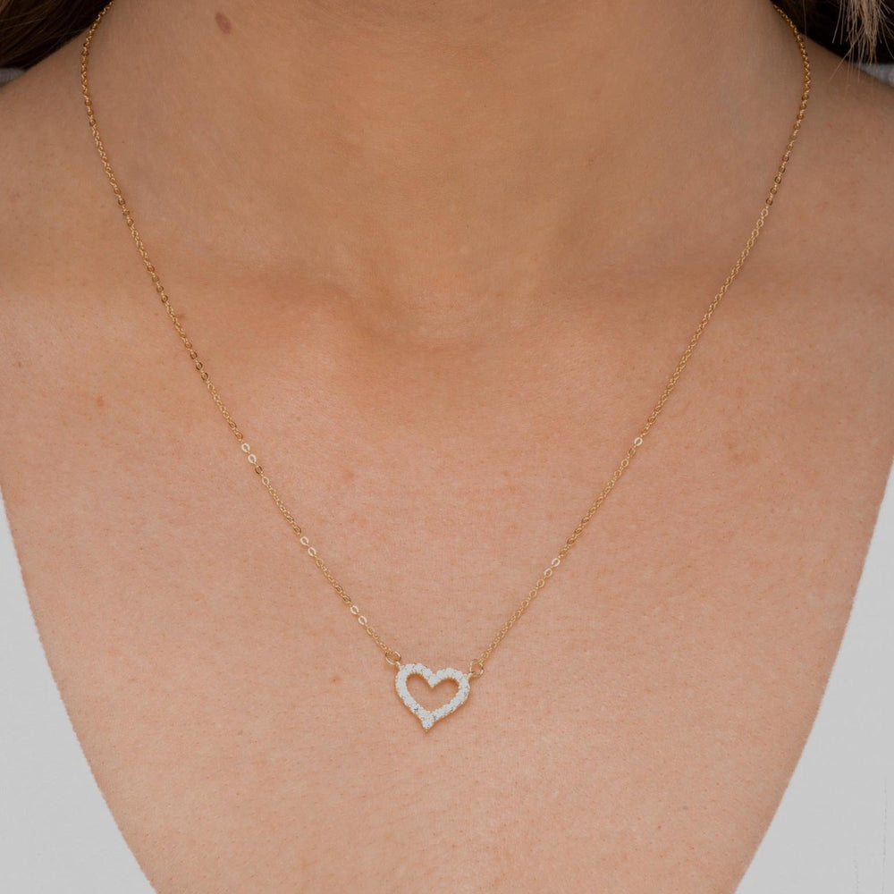 Open Heart Chain Necklace