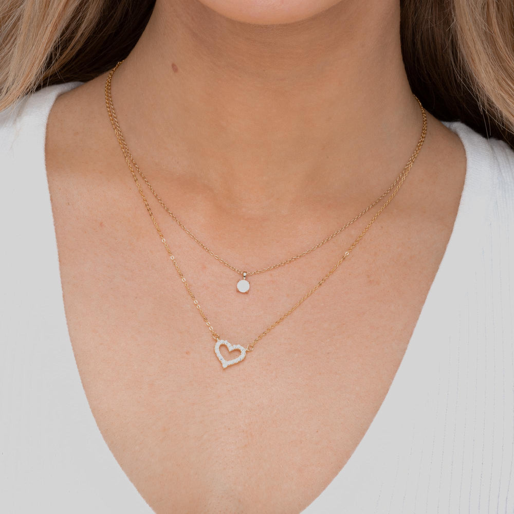 Open Heart Chain Necklace