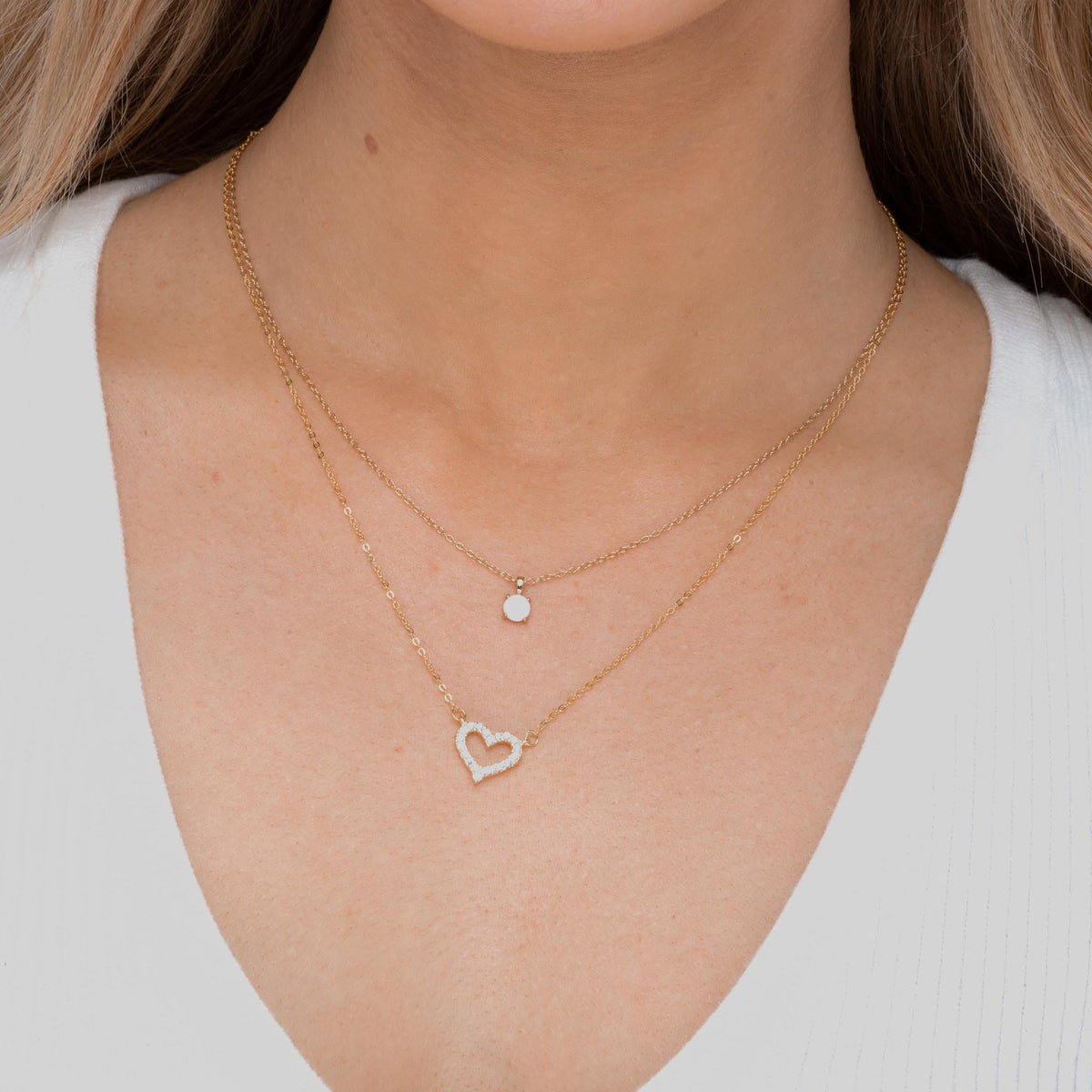 Open Heart Chain Necklace