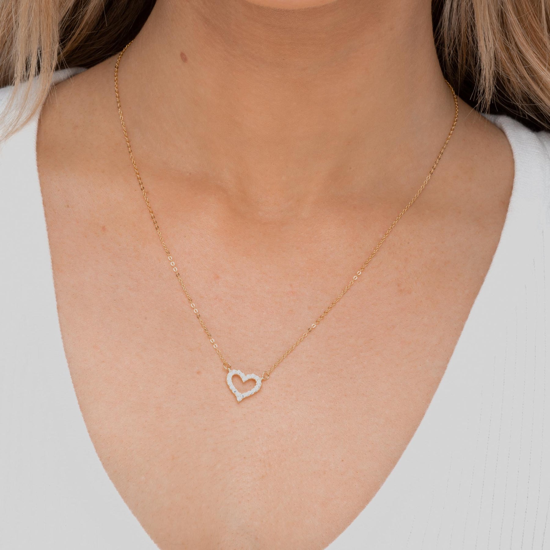 Open Heart Chain Necklace