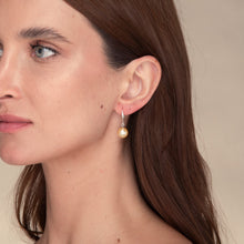 Orange Freshwater Pearl Drop Earrings