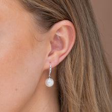 Orange Freshwater Pearl Drop Earrings