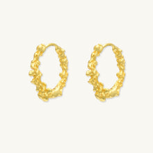 Organic Molten Huggie Hoop Earrings