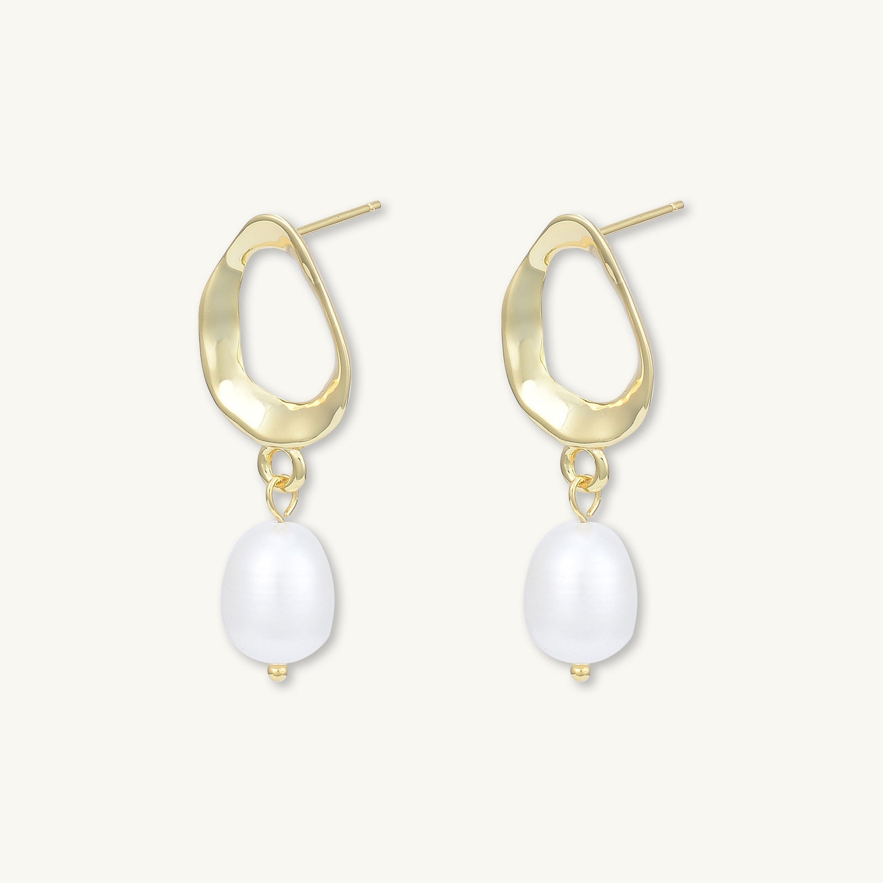 Organic Pearl Drop Earrings
