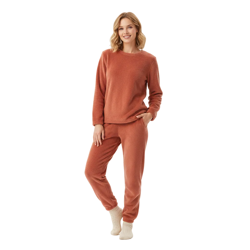 Diyijia Women's Velour Set Lounge – Soft Fleece Cocooning Set with Comfortable Fit