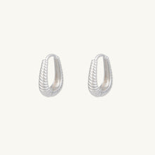 Oval Croissant Hoop Earrings