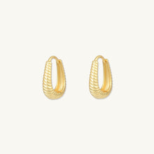 Oval Croissant Hoop Earrings