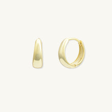 Oval Dome Huggie Earrings