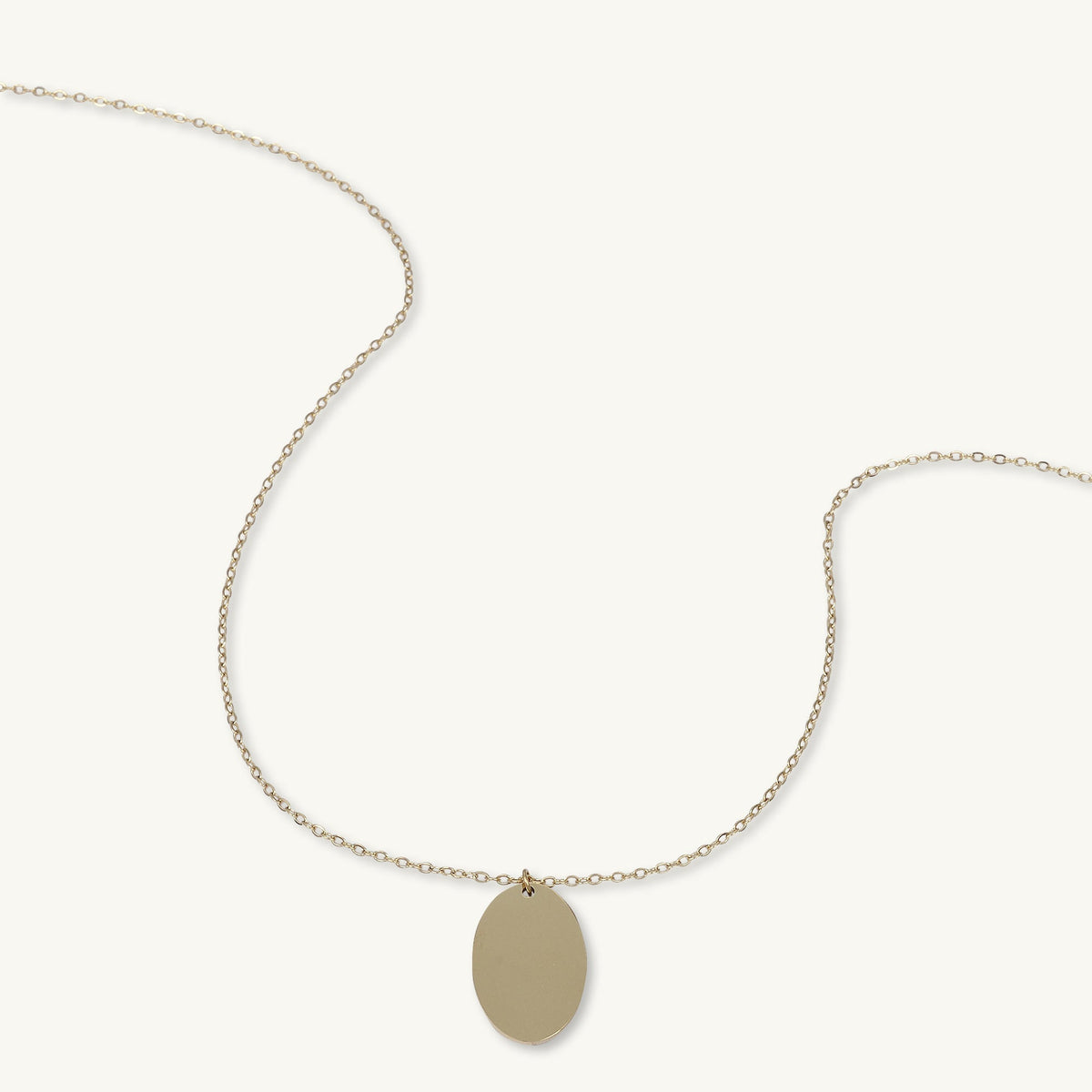 Oval Engraved Personalised Necklace