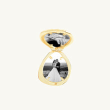 Oval Molten Photo Locket Necklace