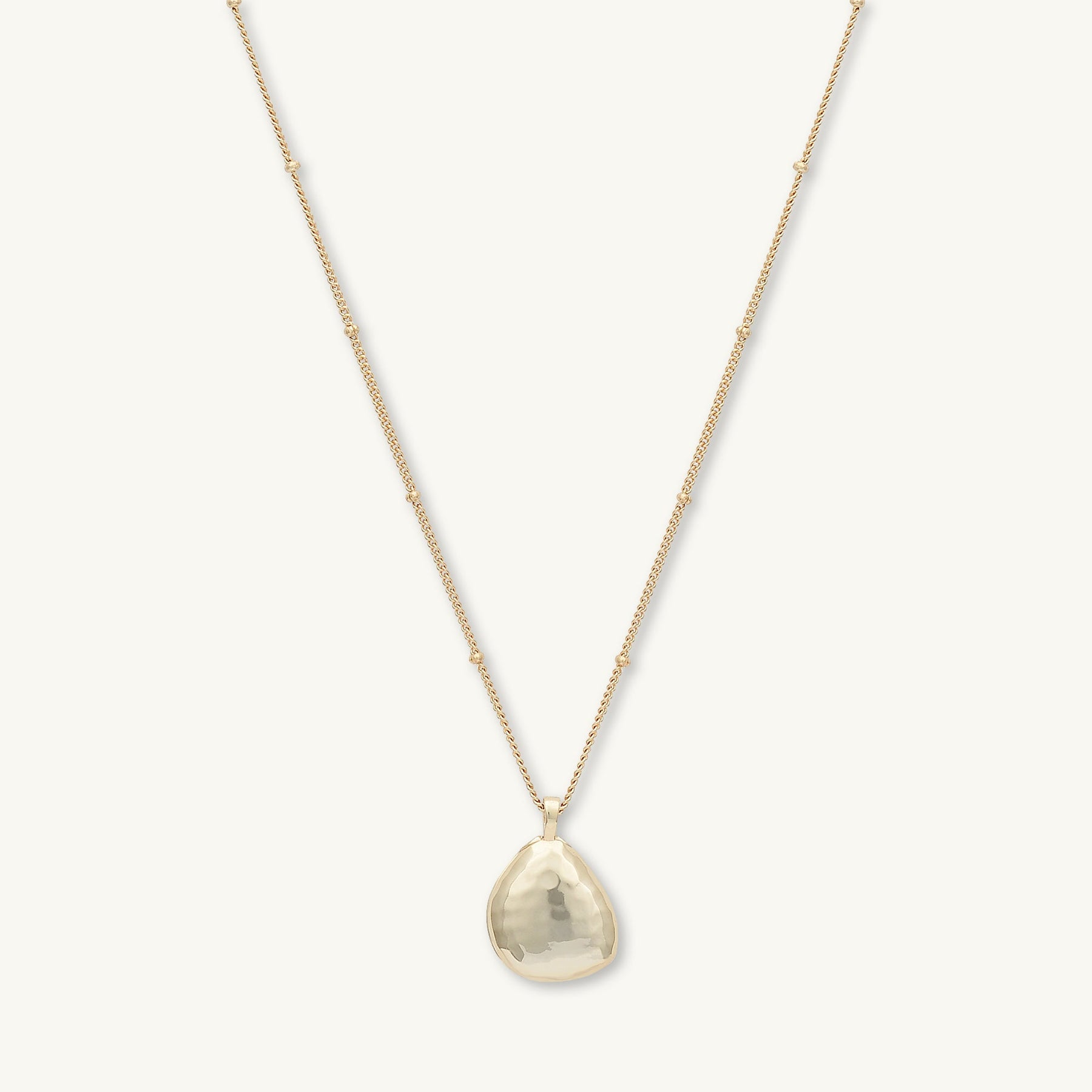 Oval Molten Photo Locket Necklace