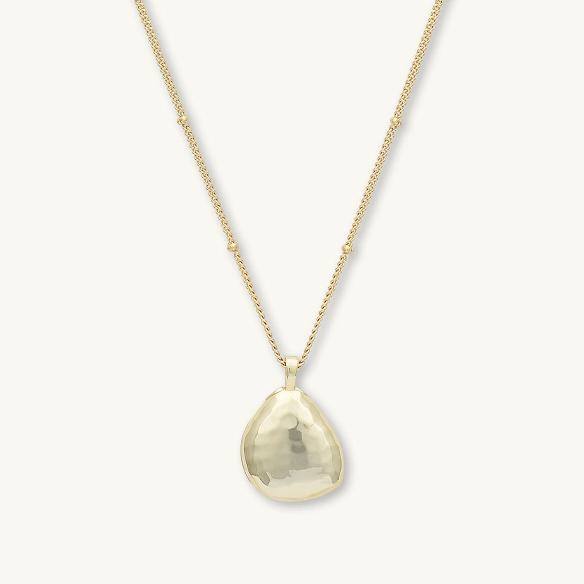 Oval Molten Photo Locket Necklace