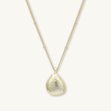 Oval Molten Photo Locket Necklace