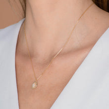 Oval Moonstone Pendant Necklace