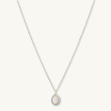 Oval Moonstone Pendant Necklace