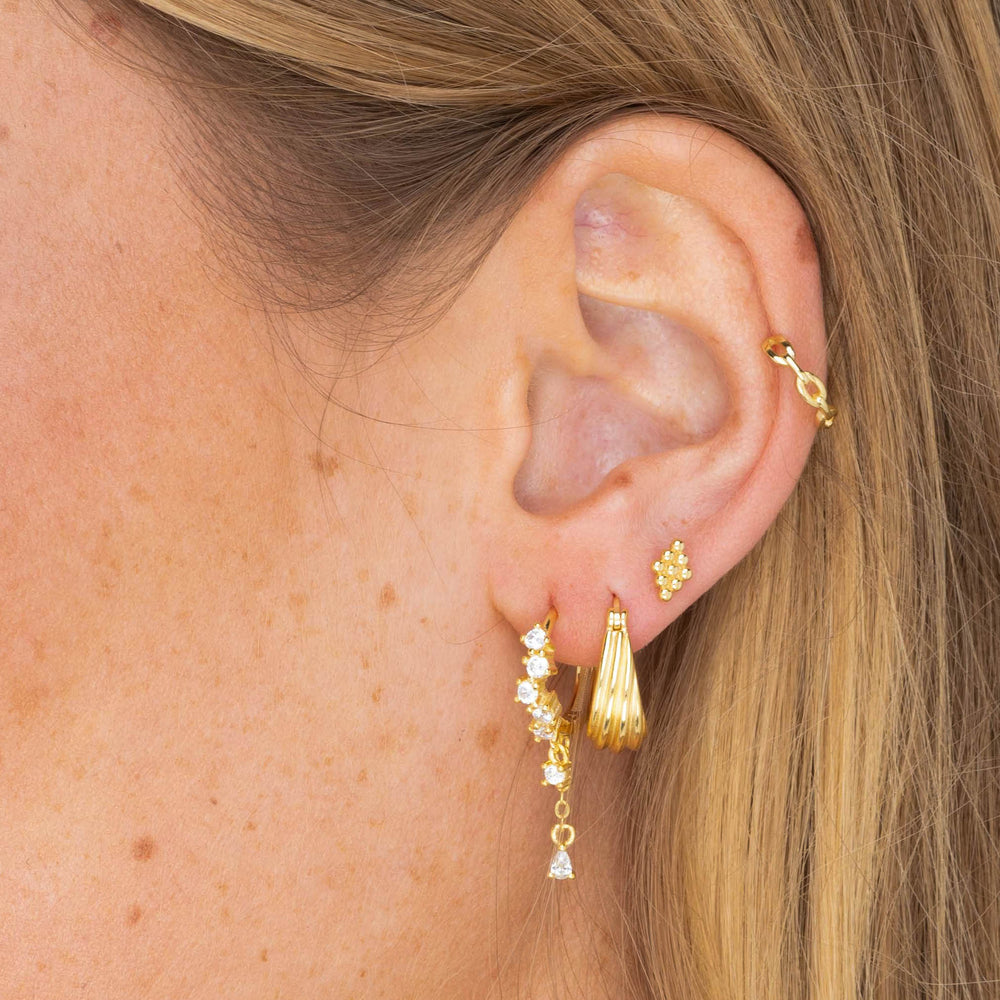 Oval Twist Hoop Earrings