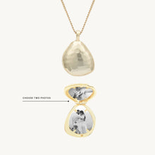 Oval Molten Photo Locket Necklace