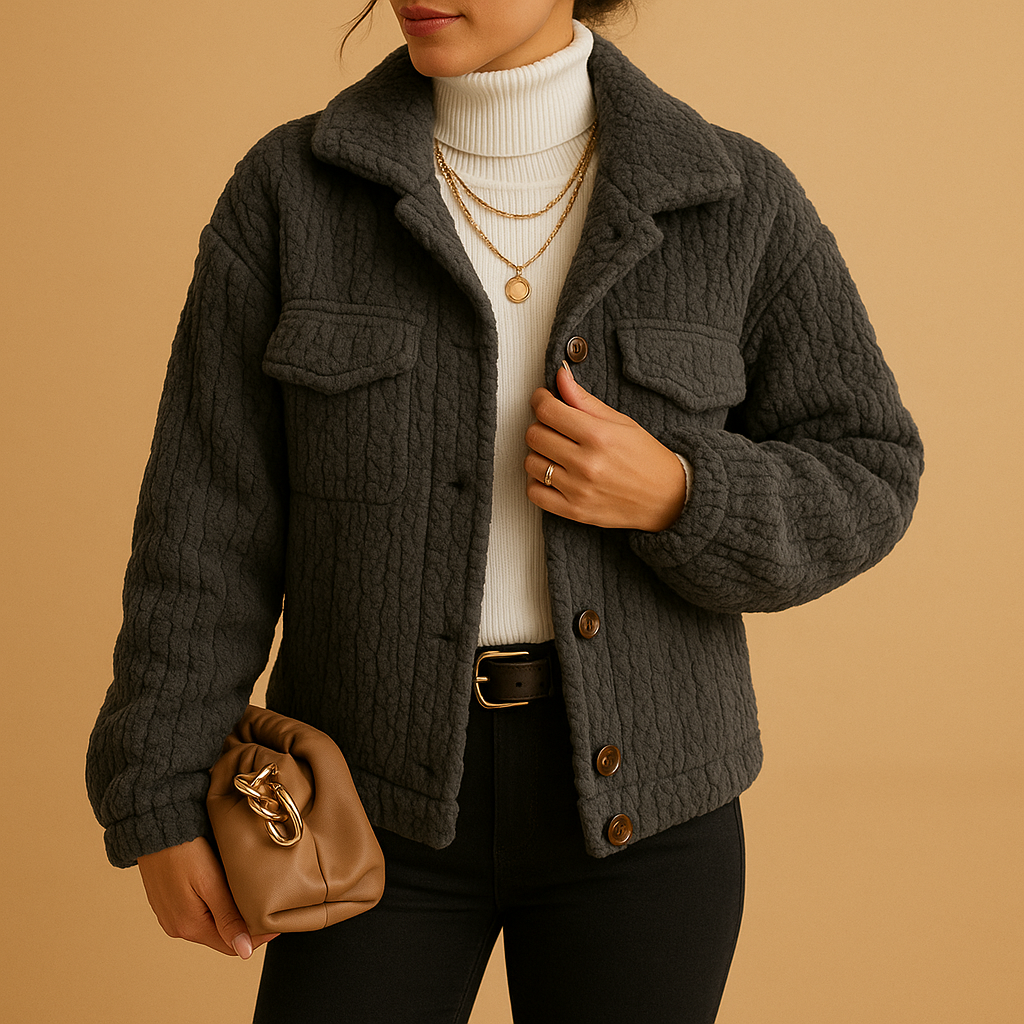 Mabel Veste Trucker Woman in Sherpa – Casual Coat Soft Lined with Relaxed Fit & Warm Interior