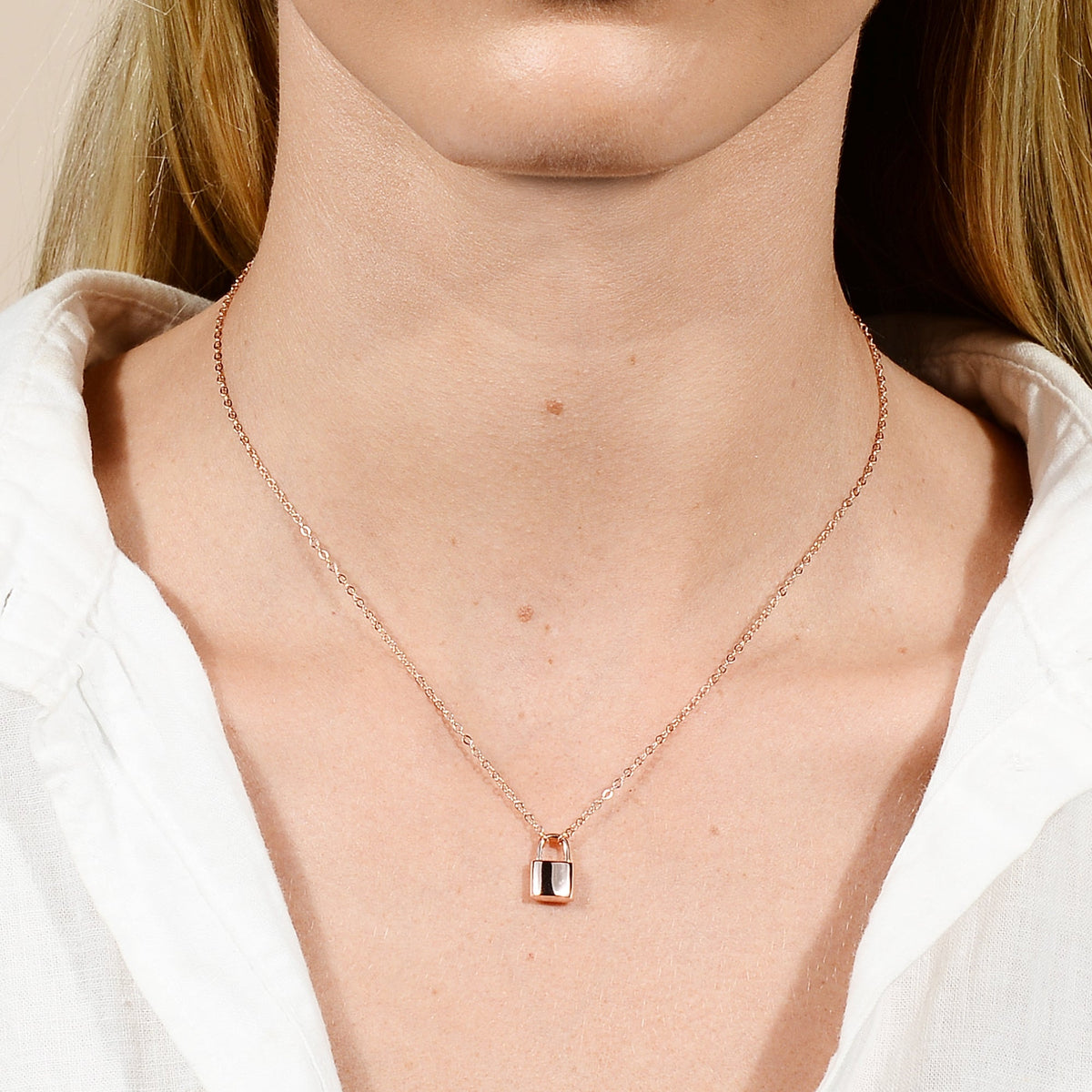 Padlock Initial Letter Necklace
